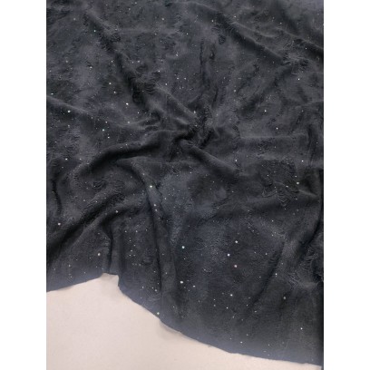 Деворе черный винтаж со стразами