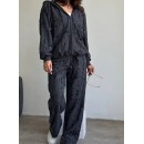 Деворе черный винтаж со стразами