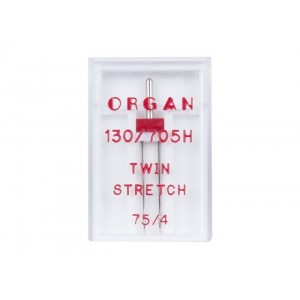Иглы ORGAN 75/4 Супер Стрейч двойная