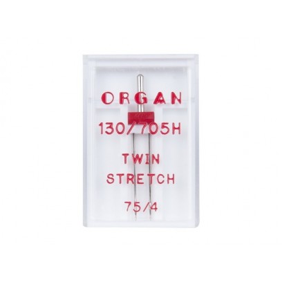 Иглы ORGAN 75/4 Супер Стрейч двойная